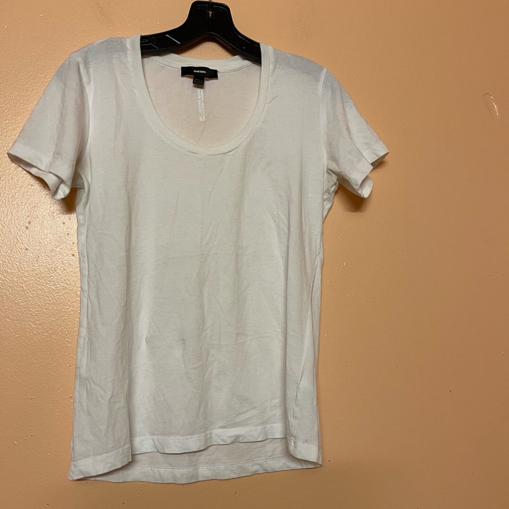 Diesel Women’s White Tee Shirt size Small Good Condition